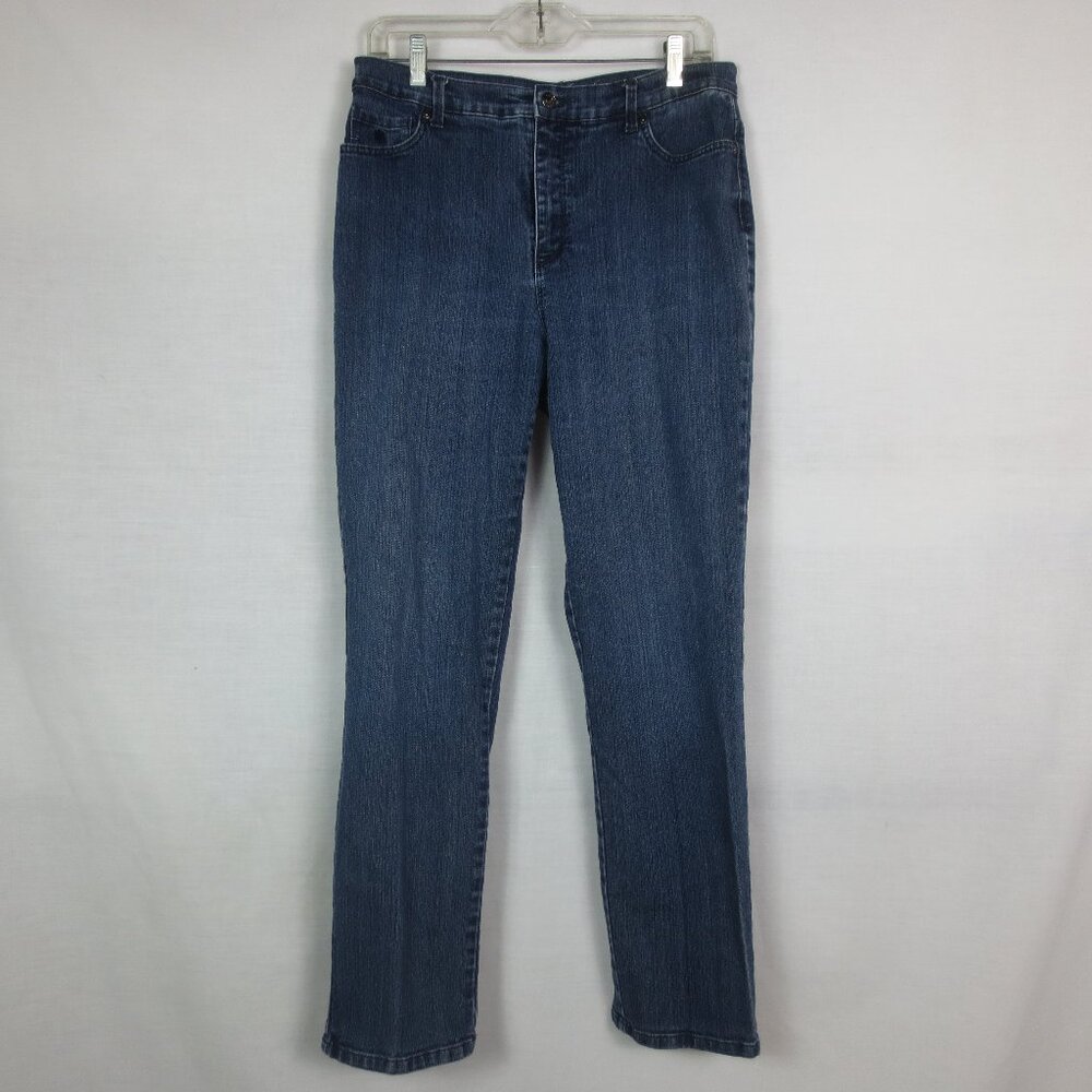 Gloria Vanderbilt Jeans Dark Wash High Waist Stretch Amanda Ankle Grazer Size 12